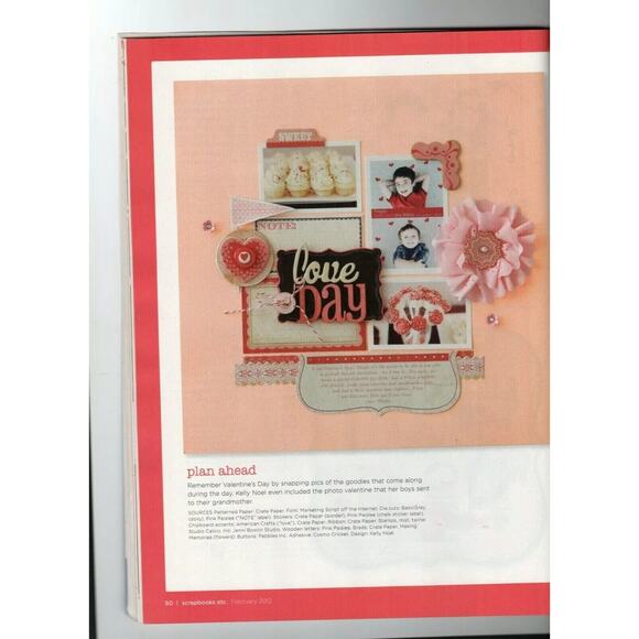 Scrapbooks Etc Magazine February 2012 Valentine cards storage solutions patterns - Picture 2 of 4